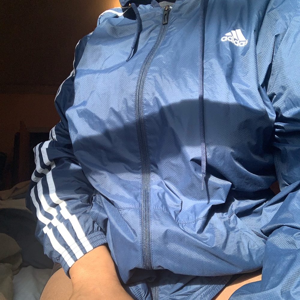 Blue Adidas windbreaker!